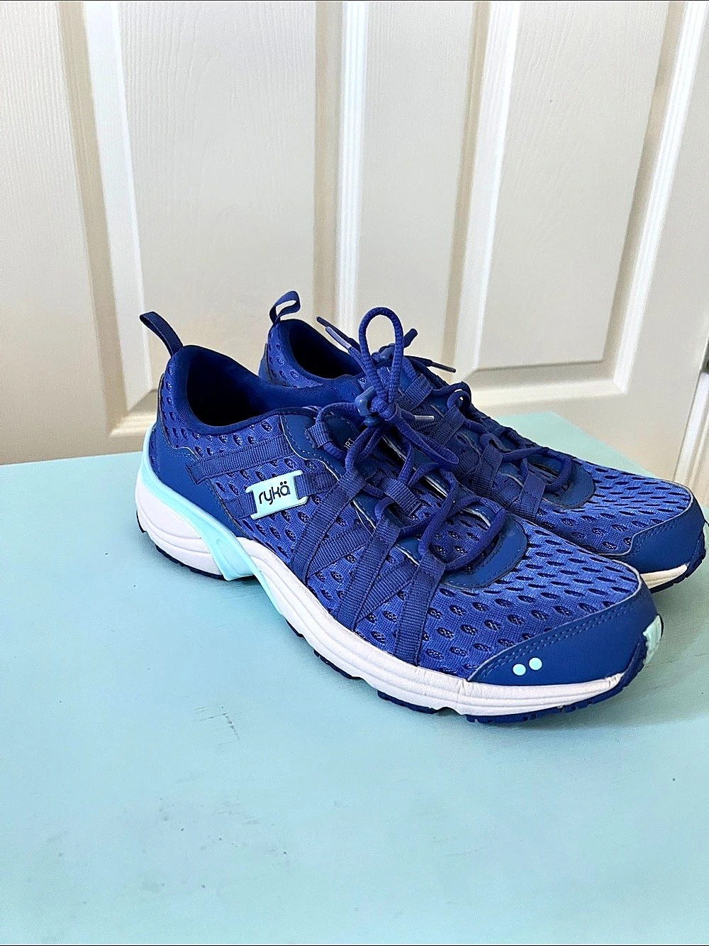 Ryka Hydro Sport Women's Athletic Shoes Blue & White US 8.5M